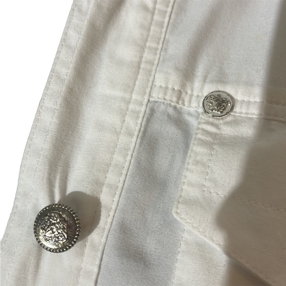 Versace Jeans Couture white long sleeve shirt. EUC. Size XS. Beautiful - Picture 4 of 15
